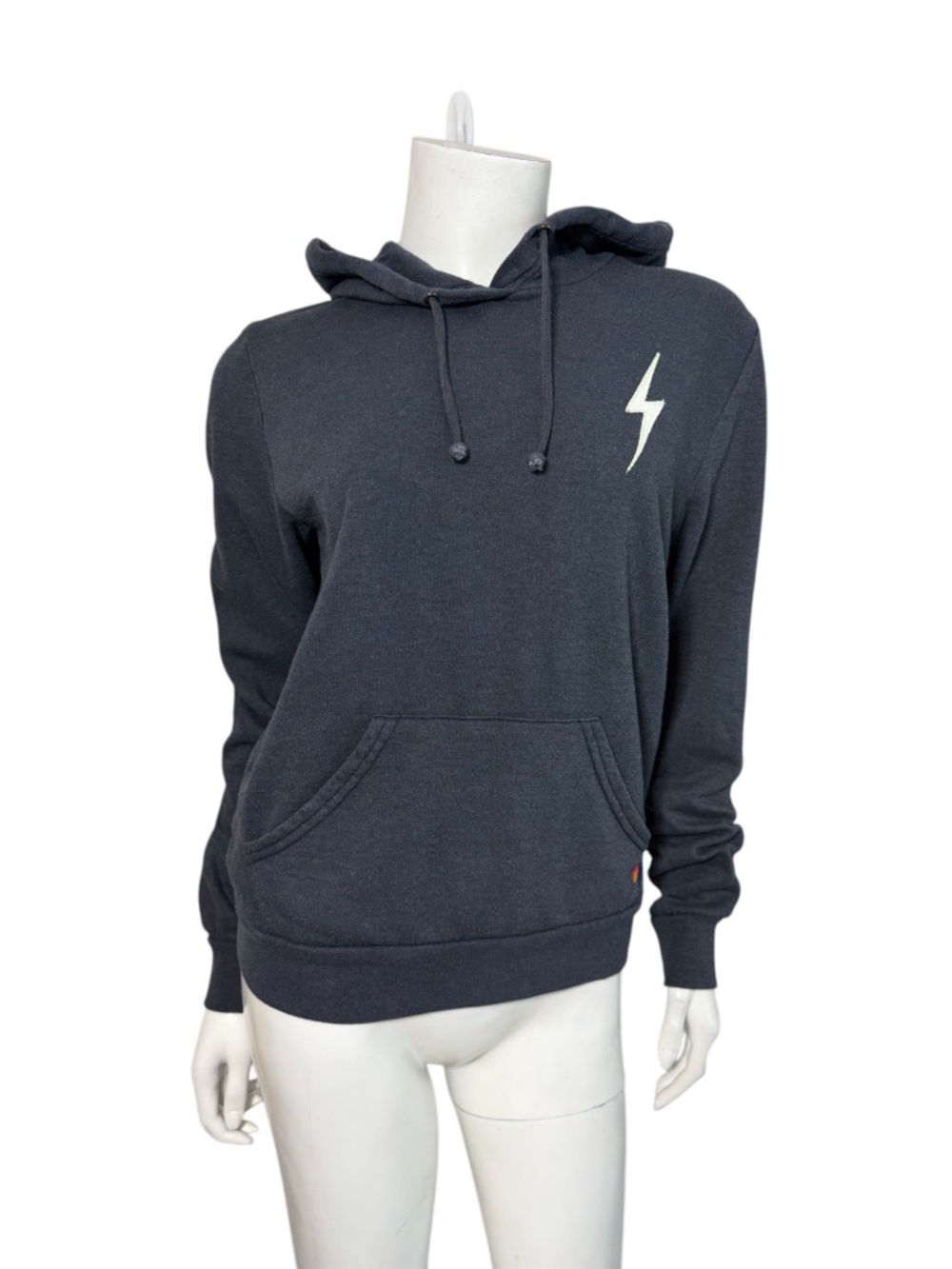 Aviator Nation Bolt Hoodie Navy Pullover Sweatshirt Unisex Size S